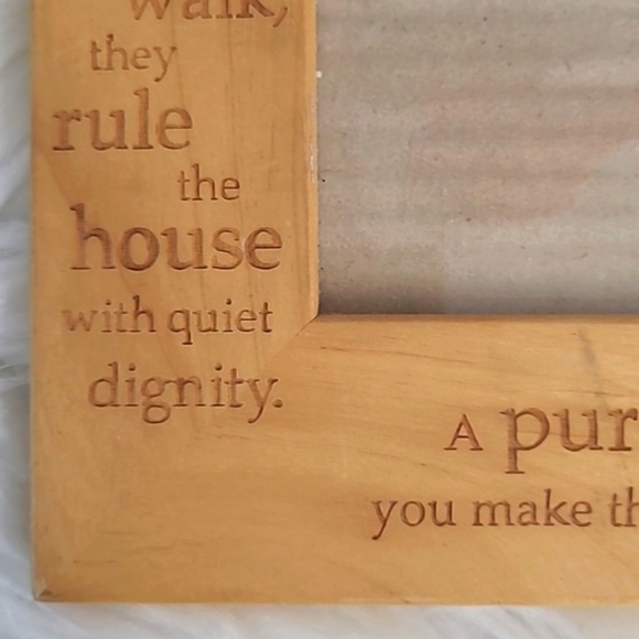 Cat Kitty Kitten Pet Wooden Engraved 4"x6" Photo Picture Frame Unbranded - Picture 7 of 13